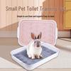 Large Small Pet Urinal Tray for Rabbits, Hamsters, Guinea Pigs, Chinchillas - Includes Deodorant Pot