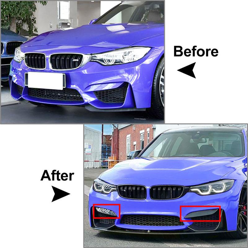 1Pair Car Front Bumper Side Splitter Spoiler Trim For BMW F80 F81 M3 F82 F83 M4 2014- Only Fit For M3 M4 Original Bumper