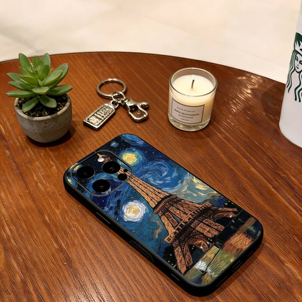 The World of Oil Painting  Phone Case For iPhone 17,16,15,14,13,12,11 Plus,Pro Max,XS,Soft Silicone Black Cover