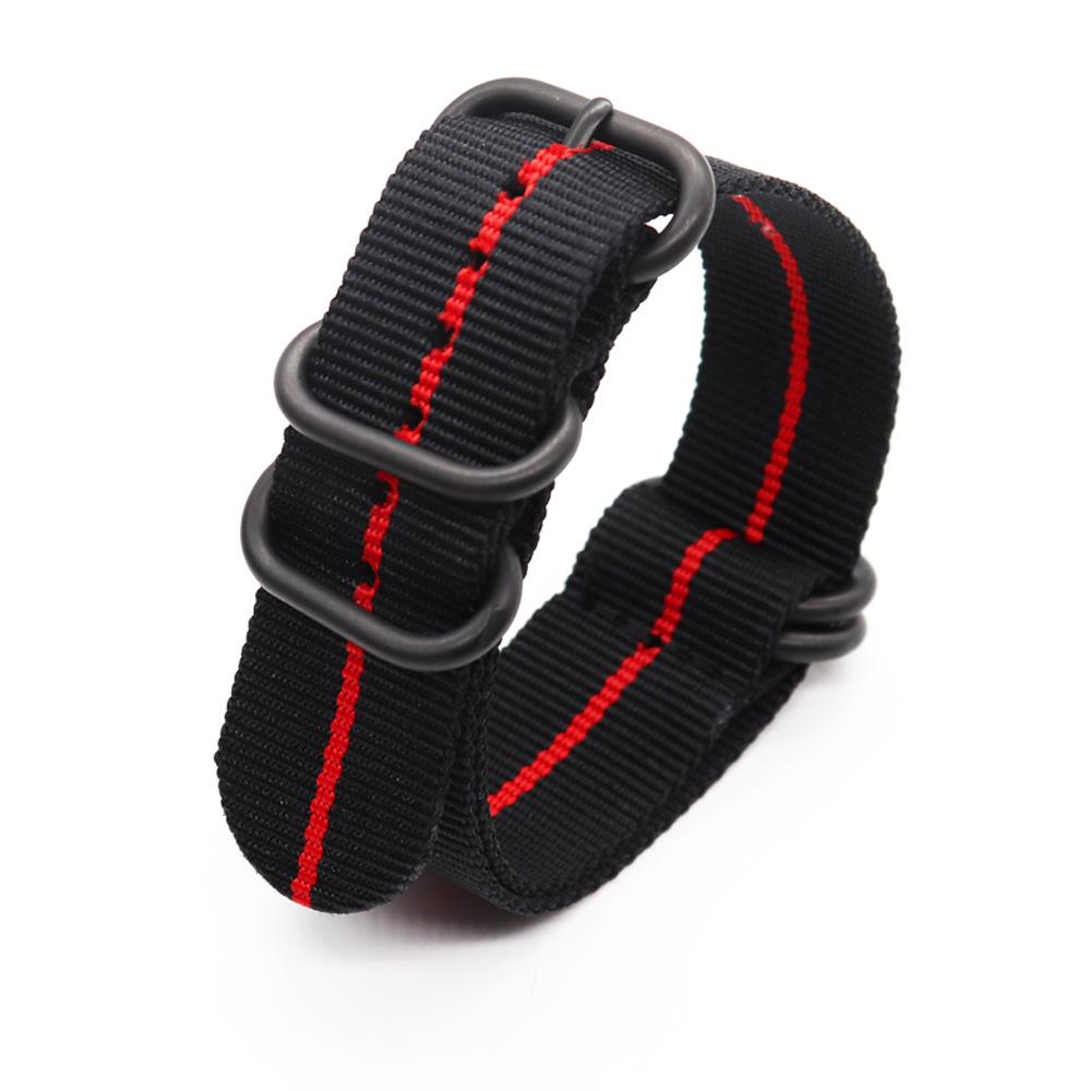 Zulu NATO Nylon Watch Strap with Black Five-Ring Buckle, 18/20/22/24mm Options Available