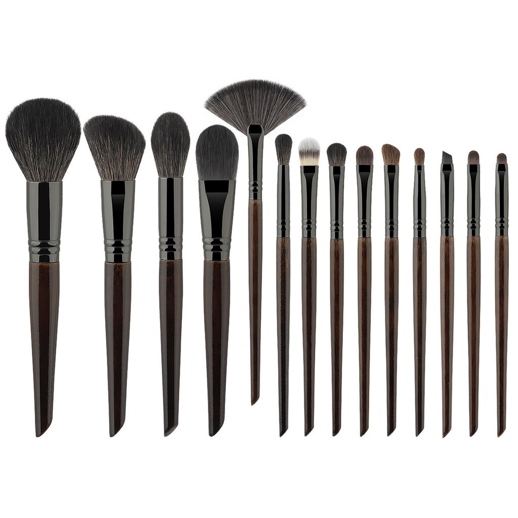 New 14 Makeup Brush Set Log Color Premium Animal Hair Eyeshadow Foundation Brush Real Wool Beauty Tool Now