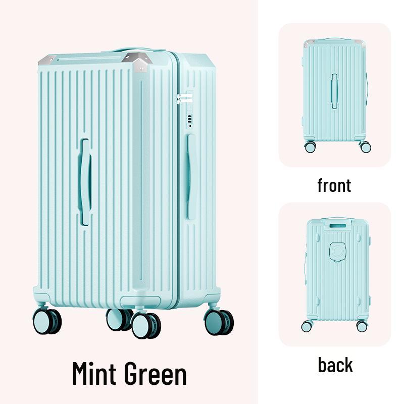 20-inch & 24-inch Silent Wheel Suitcase Set with Lock - Large Capacity Travel Trolley for Students