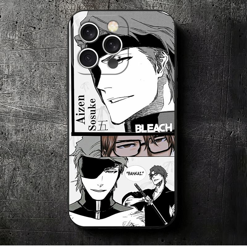 

Bleach Aizen Sousuke Soft Phone Case for iPhone 16 16E 17 Air 15 Pro Max 14 Plus 13 Mini 11 12 7 Black Cover Back Shell iPhone 14 Plus