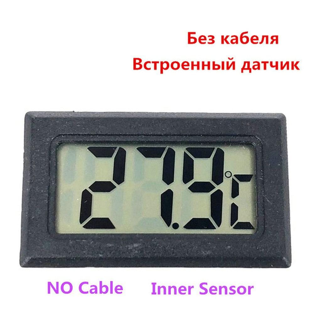 

Mini LCD digital thermometer used for freezer temperature - 50-110℃ refrigerator thermometer indoor and outdoor waterproof probe Black without cable