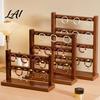 Minimalist Jewelry Rack Wooden Organizer Durable Display Stand Multiple Layers Space Organizer Stand Saving Storage Rack for Necklaces Bracelets