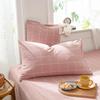 1 Pair Solid Color Plaid Printed Pillowcase Soft Cotton Throw Pillows Covers 30x50 40x60 48x74 Cushion Case for Bed Home Decor