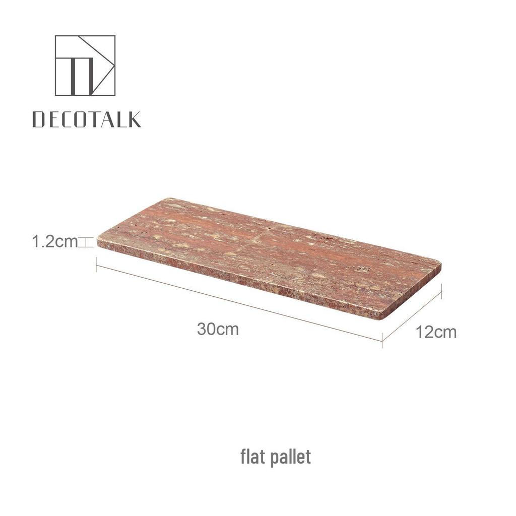 DecoTalk Wabi-sabi Red Travertine Bathroom Washbasin Set with Aromatherapy Tissue Box Tray