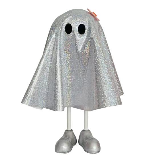 Ghost Wearing Cloak Ornament Halloween Haunted House Parties Themed Statue Multi-Functional Holiday Decor