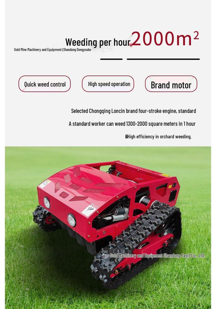 Euro 5 EPA Remote Control Crawler Lawnmower for Parks and Football Fields