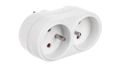 2X2P+Z Plug Splitter White Ae-Ru0102-00