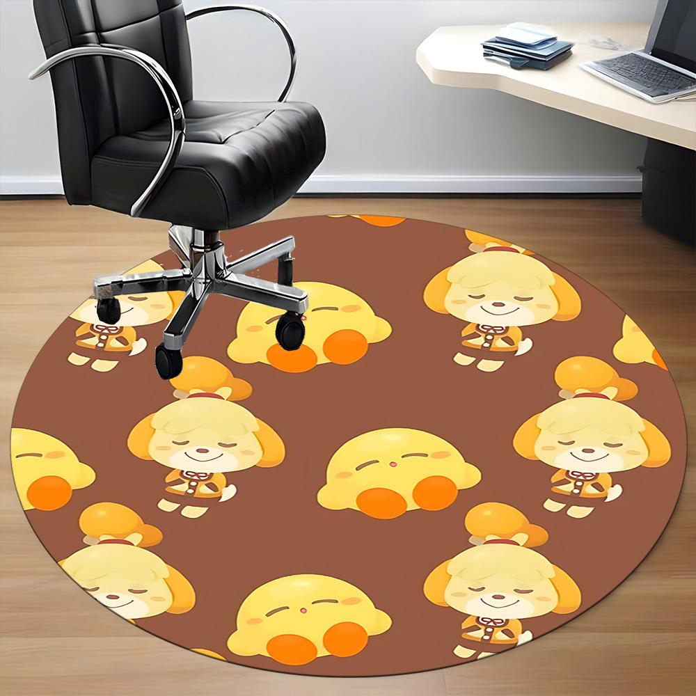 1pc Animal Crossing Office Round Area Rug, Under Office Chairs Bedroom Living Room Home Decor a1016250