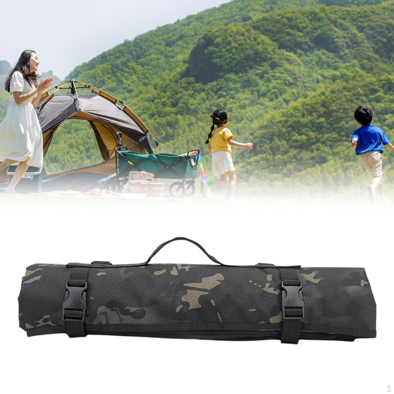 

Коврик для кемпинга на открытом воздухе, складной многофункциональный многоразовый коврик для пикника в парке Black Floral