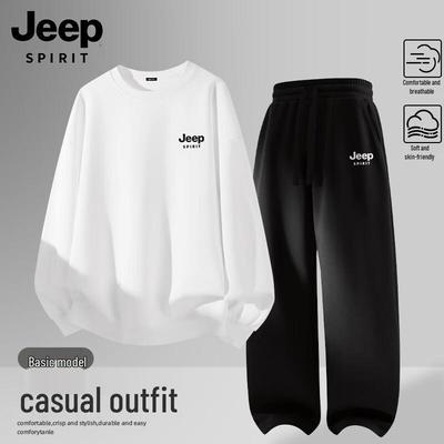 JEEP SPIRIT Men's Casual Sweatshirt & Pants Set