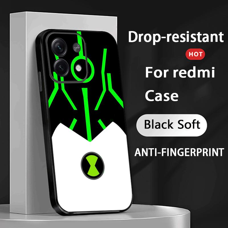Ben 10 classic anime pattern ins Phone Case For Xiaomi Redmi Note 14 13 12 11 Pro Plus S 5G 14C A3 Soft Black Phone Cover