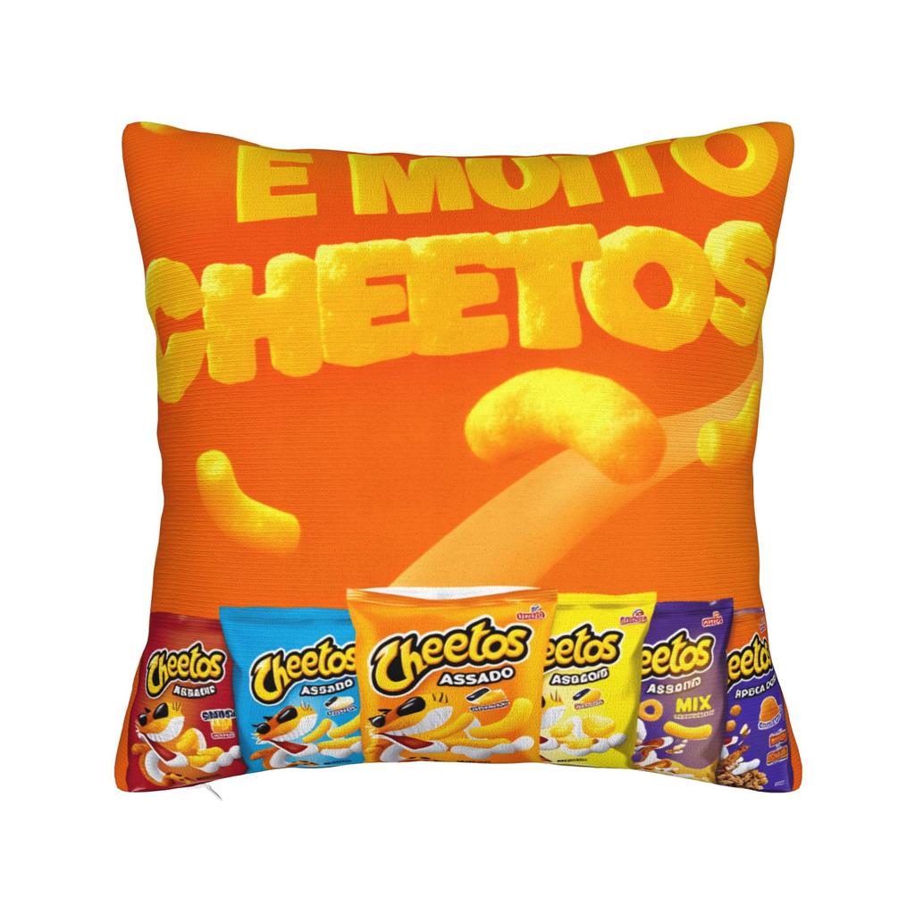 Lebensmitteldruck C-Cheetos Kissenbezüge Neuartiger Kissenbezug für Sofa Schlafzimmer Heimdekoration Weiche Kissenhülle