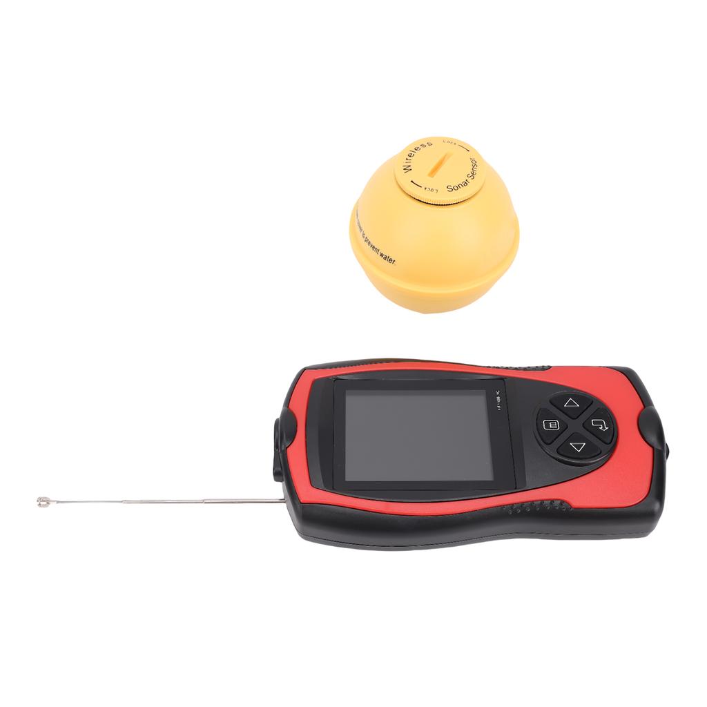 Portable Fish Finder Transducer Sonar Sensor LCD Screen Echo Sounder with Fish Attractive Lamp FF1108 1CWLA