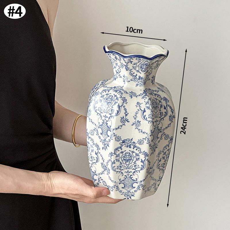 Ceramics Flower Vase Decorative Vase Desktop Ornament Table Decoration Flower Arrangement Holder Ceramic Vase Flower Pot