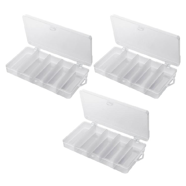 

3Pcs Plastic Baits Lures Box Portable Fishing Tackle Box Outdoor Light Weight Fishing Tool Box Fishing Accessories Case 1