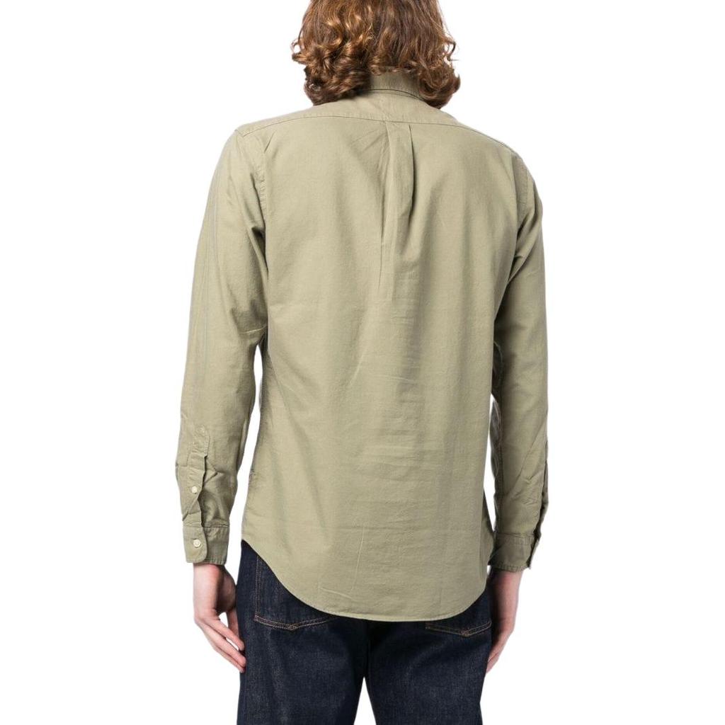 Polo Ralph Lauren Ss23 Logo Embroidered Long Sleeve Shirt Men Shirts Light-Brown 710805564-034