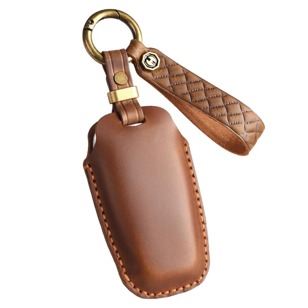 Leder Retro Schlüsselhülle für Hongqi H5/H7 - Handgefertigte Schutzhülle mit Schnalle