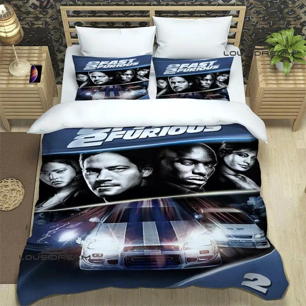 Set da letto stampato Fast & Furious set di biancheria da letto squisito set copripiumino copriletto set da letto lusso regalo di compleanno