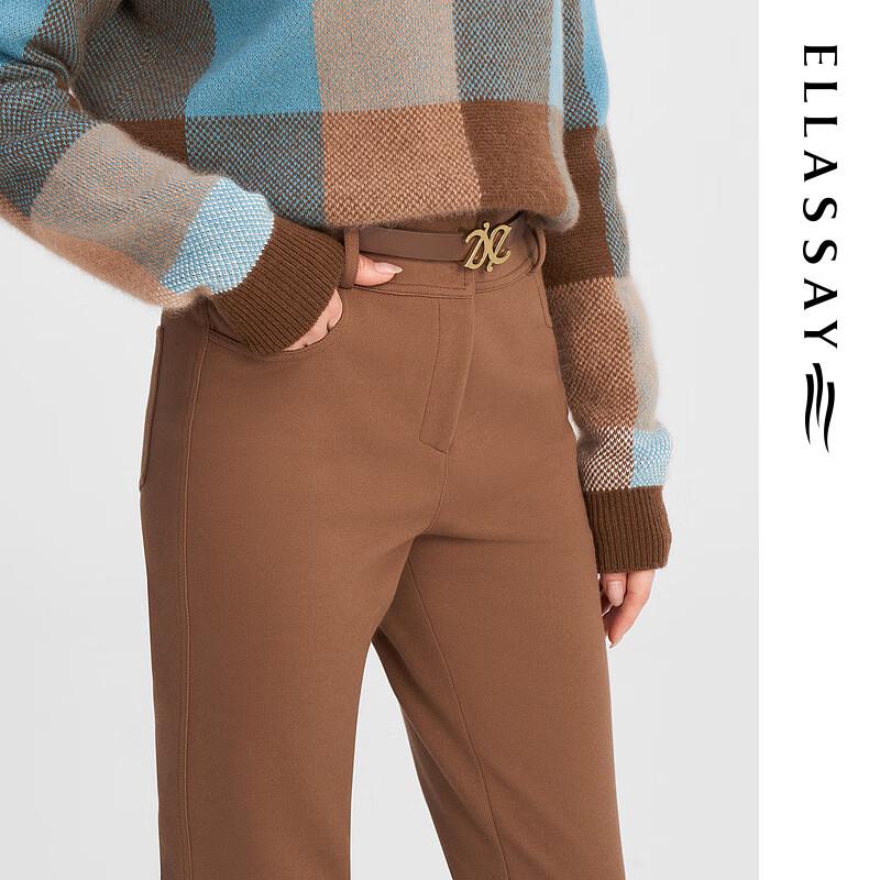 ELLASSAY Women's Warm Cotton-Feel Down Casual Pants