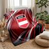 Austria Football Printed Flannel Blanket Skin Friendly Warm Decorative Throw for Indoor Couch Bed Daily Use