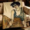 artist E-Egon Schiele-e Throw Thick Comfort Flannel Quilt, Multi-scene Use Indoor Outdoor Daily Nap