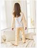David Bella Girls' Autumn Clothes and Pants Children's Underwear Set Antibacterial and Mite Proof Baby Pajamas