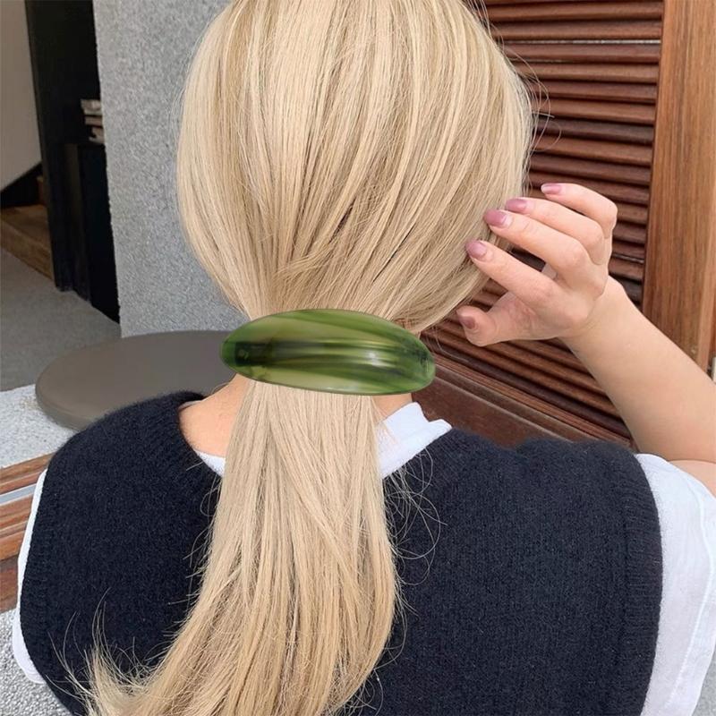 Elegant Oval Acetate Hair Clip For Office Women Secure NonSlip Updos Grip Hairpin For Daily Wear Various Hairtypes