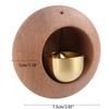 Walnut Shopkeepers Bell for Door Opening Doorbell Chime Unique Office Ornaments and Hanging Decoration for Entrance