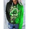 Rose Floral 3d Print Hoodie Women Fashion Oversized Hoodies Women Sweats Flower Coat Sweatshirt With Pocket Pullovers Sudaderas