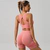 Set Ținută Yoga Femei Sutien Sport Yoga Vestă Fitness Set Pantaloni Scurți Sport Alergare Yoga