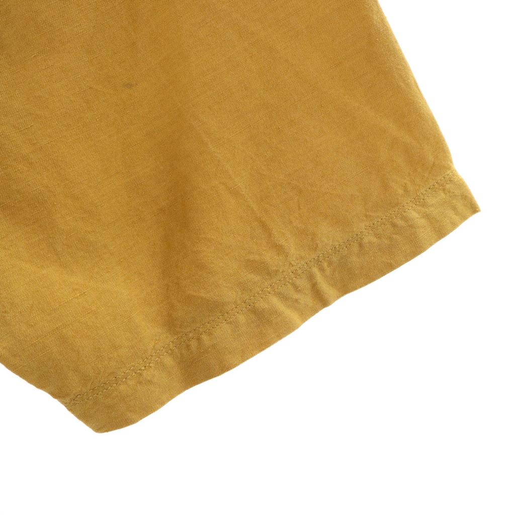 UNIQLO Linen Blend Short sleeve Button down shirt M Ocher Men's Used