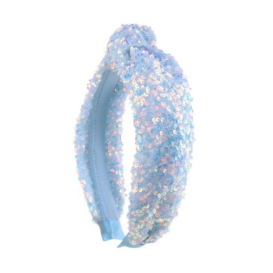 Girls Hair Hoop Knotted Shiny Sequin Elastic Headband Comfortable Fit Glittery Sparkling Hairband Hair Accessories