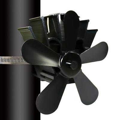 5 para ventilador de estufa de leña alimentado por calor, quemador de leña, ventilador amigable para chimenea