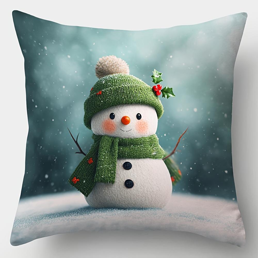 

Home Decoration: Christmas Car, Snowman, Village Cushion Covers For Sofa, Bedroom, Car, Pillow Covers 45x45cm