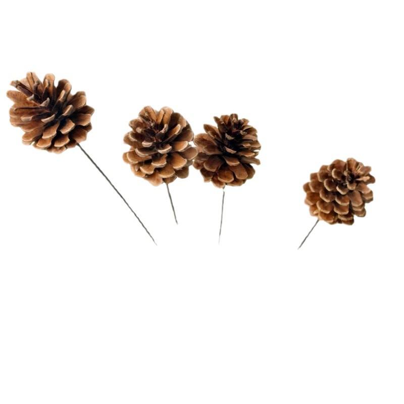 Dried Pine Cone Flower Ornaments - Handmade Christmas Decorations from Yunnan