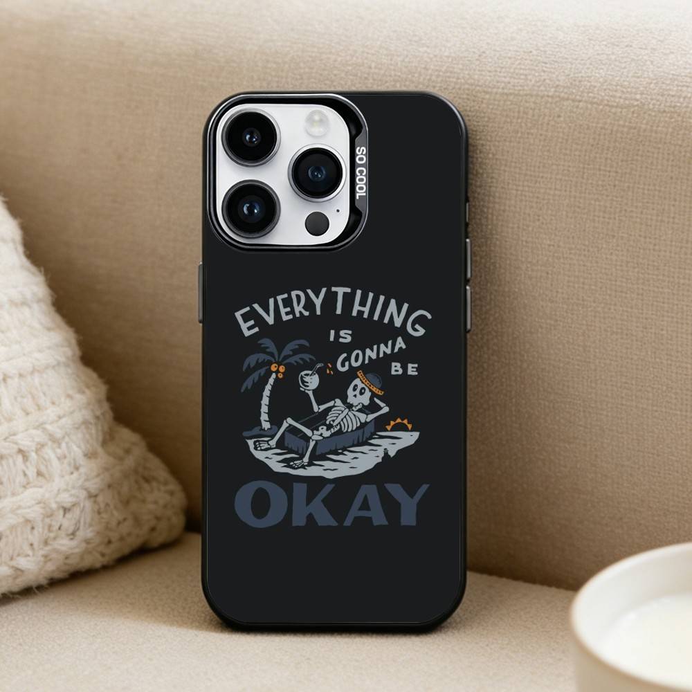 

Dead Skull Phone Case For iPhone 16,15,14,13,12,17,Pro,MAX Black Matte Shockproof Cover iPhone12PRO
