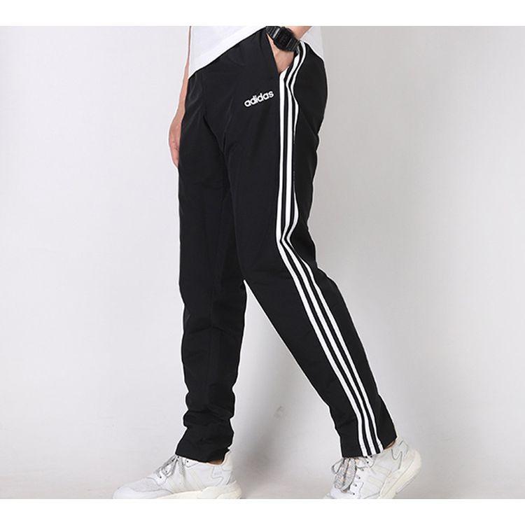 adidas Knit Sports Casual Pants Men Bottoms Black FI7164