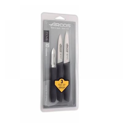 Set of 3 Black Office Knives - Arcos
