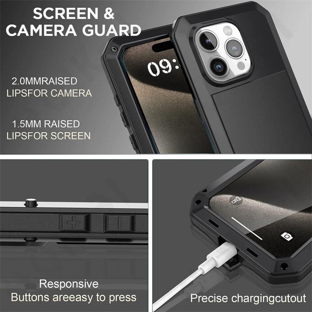 Hülle Für iPhone 17 16 15 14 13 12 11 Pro Max XS XR 8 7 Plus SE Metall Robust 360 Vollkörper Stoßfest Rüstung Schutzhülle