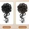 2 Pcs Messy Bun Hair Piece Tousled Updo With Tendrils Hair Bun Extensions Wavy Curly Hair For Women