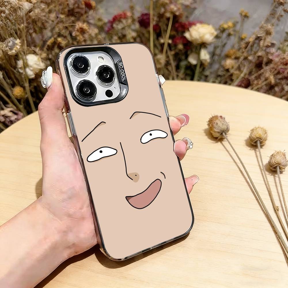 

One-Punch Man Saitama Phone Case For iPhone 17,16,15,14,13,12,11 Plus,Pro Max,XS,Colorful Silver Phone case Funda Cover iPhone14ProMax