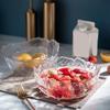Japanese Irregular Hammer Glass Dinner Bowl Gold Edge Fruits Dishes Salad Tools Kitchen Tableware for Decorative Small Snacks