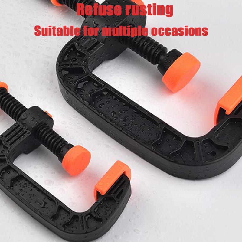 C-shaped Fixture Set, Heavy-duty T-shaped Handle Opening Industrial C-shaped Clamp suitable for Woodworking Welding Construction