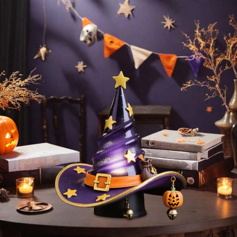 Led Night Lamp Spooky Witch Hat Night Light Set for Halloween Party Decor Led Ornament Trio for Fun Festive Atmosphere Spooky