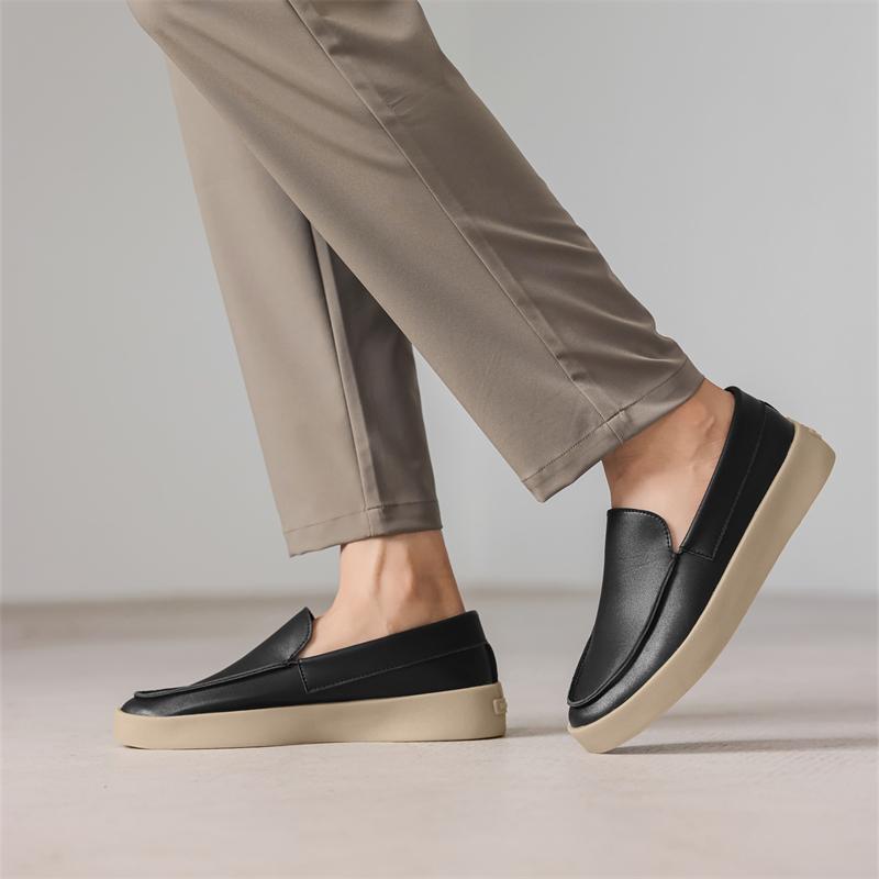 Fashion 2025 New Male Comfortable Loafers Leather Fashion Walking Shoes Men All-match Male Driving Shoes Handmade Men's Non-Slip Flats