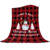 Thanksgiving Pumpkin Blanket Super Soft Flannel Throw Blankets Pumpkin Turkey Maple Leaf Gnome Plaid Blanket Plush Blankets Gift