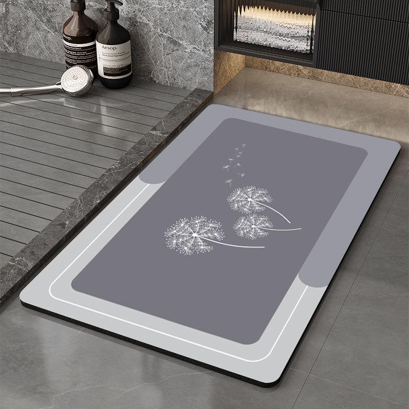 Soft Diatom Mud Non-Slip Bathroom Mat: Water-Absorbing Floor Pad for Home and Toilet Entrance